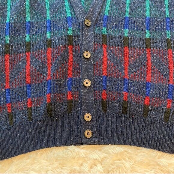 Jantzen Vintage Buttoned Knit Vest, Size Large - Picture 5 of 8